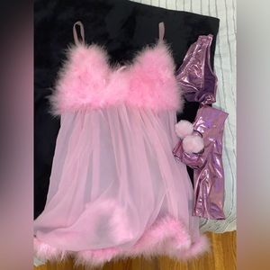 Dolls Kill fembot Halloween costume in pink